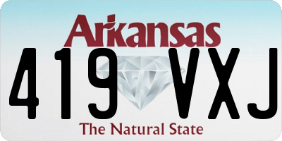 AR license plate 419VXJ