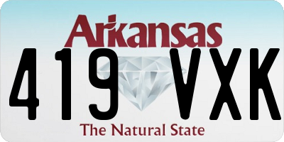 AR license plate 419VXK