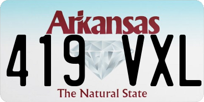 AR license plate 419VXL