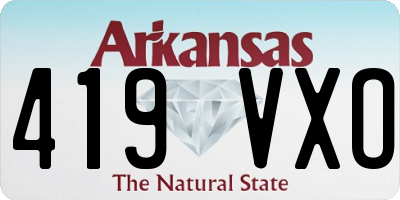 AR license plate 419VXO