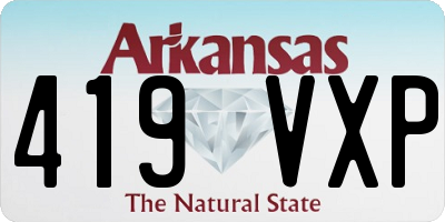 AR license plate 419VXP