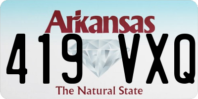 AR license plate 419VXQ