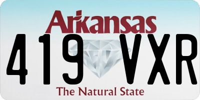 AR license plate 419VXR