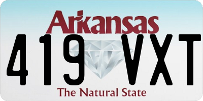AR license plate 419VXT