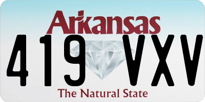 AR license plate 419VXV