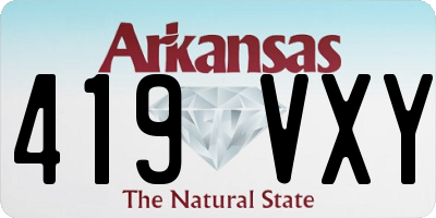 AR license plate 419VXY