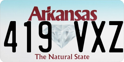 AR license plate 419VXZ