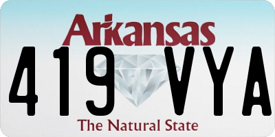 AR license plate 419VYA