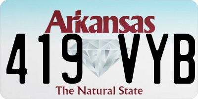 AR license plate 419VYB