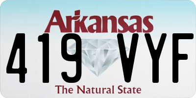 AR license plate 419VYF