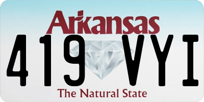 AR license plate 419VYI