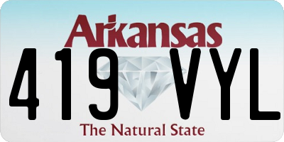 AR license plate 419VYL
