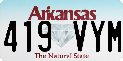 AR license plate 419VYM