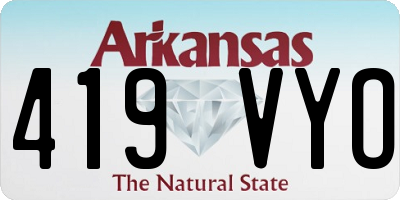 AR license plate 419VYO