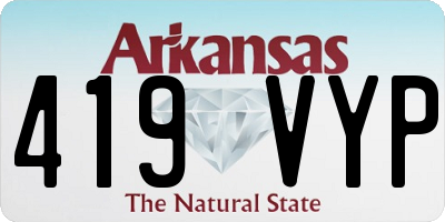 AR license plate 419VYP