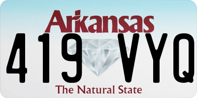 AR license plate 419VYQ