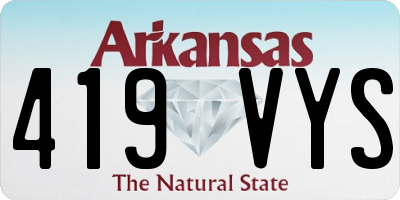 AR license plate 419VYS