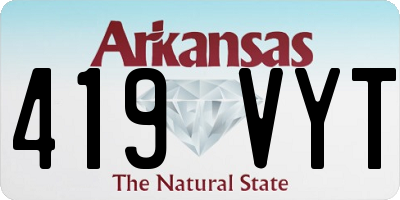 AR license plate 419VYT