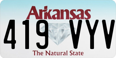 AR license plate 419VYV