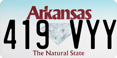 AR license plate 419VYY