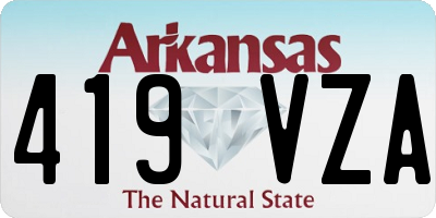 AR license plate 419VZA