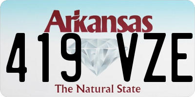 AR license plate 419VZE
