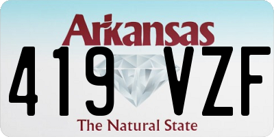 AR license plate 419VZF