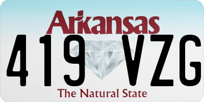 AR license plate 419VZG