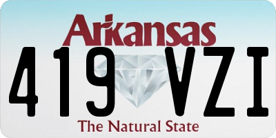 AR license plate 419VZI