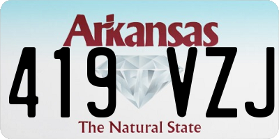 AR license plate 419VZJ