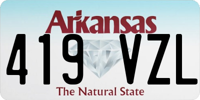 AR license plate 419VZL