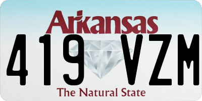 AR license plate 419VZM