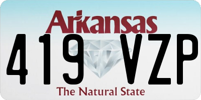 AR license plate 419VZP