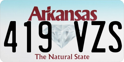 AR license plate 419VZS