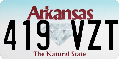 AR license plate 419VZT