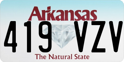 AR license plate 419VZV