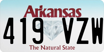 AR license plate 419VZW