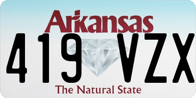 AR license plate 419VZX