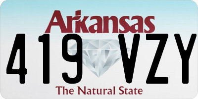 AR license plate 419VZY