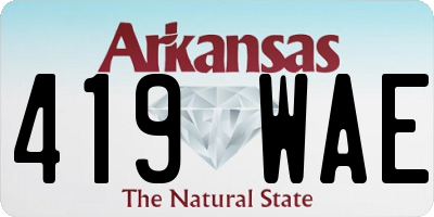 AR license plate 419WAE