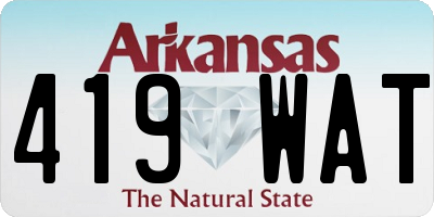 AR license plate 419WAT