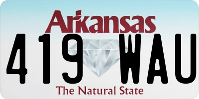 AR license plate 419WAU