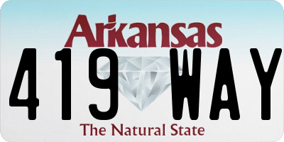 AR license plate 419WAY