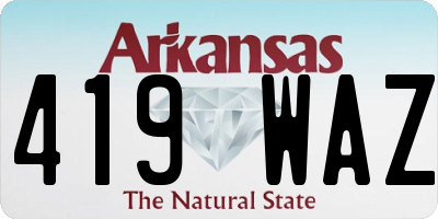 AR license plate 419WAZ