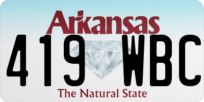 AR license plate 419WBC