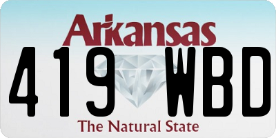 AR license plate 419WBD
