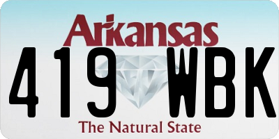 AR license plate 419WBK