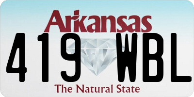 AR license plate 419WBL