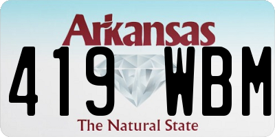 AR license plate 419WBM