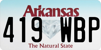 AR license plate 419WBP